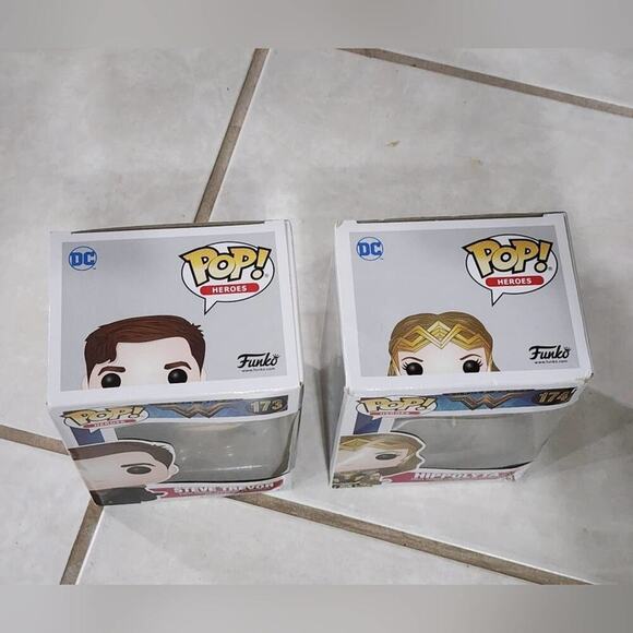 POP! Heroes Hippolyta DC Comics Funko Wonder Woman Steve Trevor Funko Pop - Picture 2 of 9